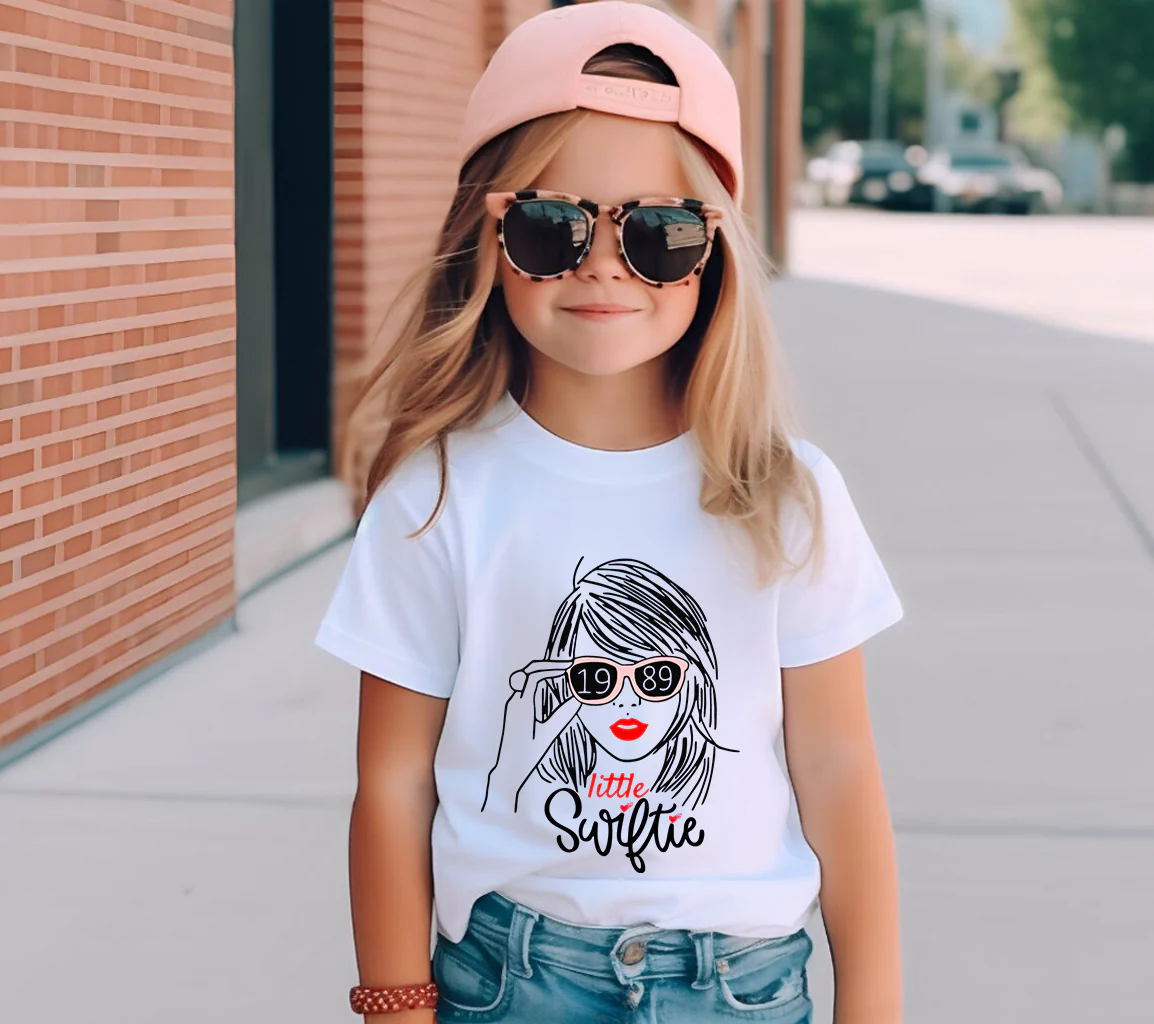 Barn T-shirt Swiftie Vit med design